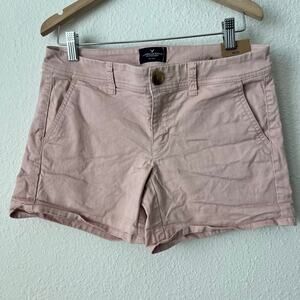 NWT American Eagle Pink Midi Low Rise Stretch Shorts - Size 4
